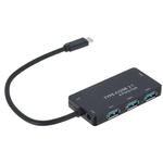Hub USB AK-AD-52 USB 3.1 4 porturi Negru, AKYGA