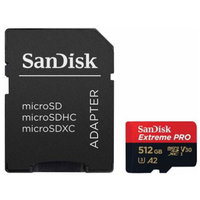Card memorie Sandisk Extreme Pro microSDXC, 512GB, UHS-I, U3, Clasa 10 + Adaptor SD, SanDisk