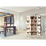 Paravan Retro Style: Butterflies [Room Dividers] 135 cm x 172 cm, Artgeist