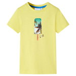 Tricou pentru copii, galben, 116, vidaXL