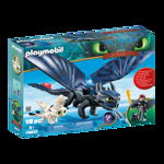 Playmobil - Hiccup, Toothless si pui de dragon