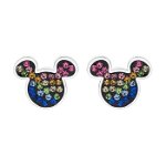 Cercei Disney Mickey Mouse - Argint 925 si Cubic Zirconia colorate, Disney