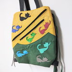 Rucsac handmade cu pisicute,unicat, Shopika