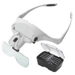 Magnifying glasses with magnifier, magnification 1-3,5x, LED illuminaton HADEX P336C, 