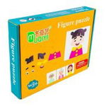 Puzzle magnetic, din lemn, Meserii / Familie, 