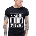 Tricou negru barbati - Straight Outta Satu Mare, 2XL