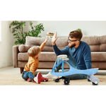 Vehicul fara pedale, cu Volan rotativ 360 grade, roti luminoase, scaun ergonomic, 40 x 71 x 31 cm, PlasmaCar Blue, MalPlay