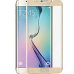 Folie Protectie Sticla Securizata 3D Tellur TLL145175 pentru Samsung Galaxy S6 Edge Plus (Auriu), Tellur