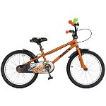 Bicicleta baieti VELORS V2001A, roata 20", C-Brake, cosulet, 7-10 ani, portocaliu/negru
