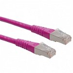 Cablu de retea SFTP cat 6 5m Roz, Roline 21.15.1369, Roline