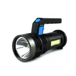 Lanterna cu LED Q LED556 cu 1000 lumeni acumulator integrat lumina laterala COB negru, GAVE