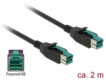 Cablu USB Delock PoweredUSB - PoweredUSB 2 m Negru (85493), Delock