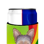 Caroline`s Treasures Yorkie Puppy St Patrick`s Day Michelob Ultra izolator de băuturi pentru cutii subțiri Multicolore Slim Can, 