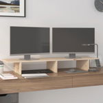vidaXL Suport pentru monitor, 100x27x15 cm, lemn masiv de pin, vidaXL