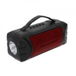 Boxa Portabila ZQS-T315 Rosu cu Incarcare Solara si Lanterna, Suport USB, TF, FM, Bluetooth, 