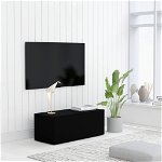 Comoda TV vidaXL, negru, 80 x 34 x 30 cm, PAL, 14.62 kg