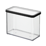 Cutie depozitare plastic rectangulara transparenta cu capac negru Rotho Loft 2.1 L, Rotho