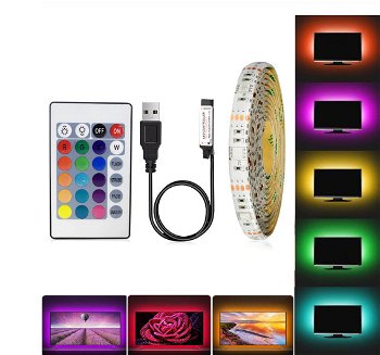 Banda LED USB pentru Iluminare Ambientala in Spatele Televizorului Backlight TV MyStyle RGB