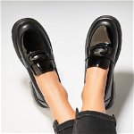 Pantofi dama casual Negri din Piele Ecologica Ruway A7021, Hebe