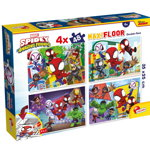 Puzzle de colorat maxi - Paienjenelul Marvel si prietenii lui uimitori (4 x 48 de piese), LISCIANI