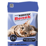 Benek Super Compact Fragrance nisip pentru litiera, cu efect de calmare 25 L, BENEK