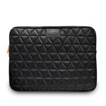  Geanta Laptop, Guess, Quilted Obal pentru Laptop de 13 inch, Piele ecologica, Negru