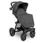 Carucior sport, Lionelo, Annet Plus, De la nastere, Cu accesorii si capotina XXL reglabila, 0 - 22 Kg, Conform cu standardele europene de securitate EN1888-1 si EN1888-2, Gri Caramel