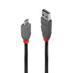 Cablu transfer Lindy LY-36731, USB 2.0 Type A to MicroUSB, 0.5m, Anthra Line, LINDY