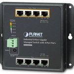 Switch Planet WGS-804HPT, Gigabit, 8 Porturi, 4 x PoE, Industrial