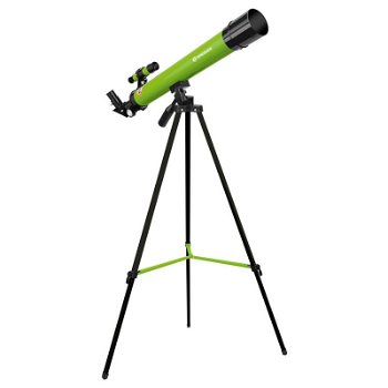 Telescop refractor Bresser Junior 45/600 AZ, putere marire 100x, Verde