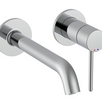 Baterie lavoar Roca NU A5A353FC00, montare pe perete, 188 mm, necesita valva, Crom, Roca