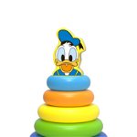 Piramida de stivuit inele colorate din lemn si Donald, Disney, Disney