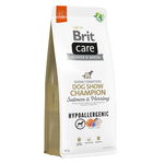 Brit Care Hypoallergenic Dog Show Champion, XS-XL, Somon și Hering, hrană uscată monoproteică câini, sistem imunitar & alergii, 12kg, Brit Care