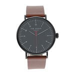 Ceasuri Barbati Ted Baker 41 mm Howden 3H Leather Strap Watch Tan