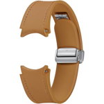 Samsung Curea smartwatch Samsung D-Buckle Hybrid Eco-Leather Band pentru Galaxy Watch6, Normal (S/M), Maro, Samsung