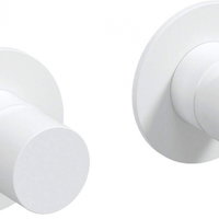 Baterie pentru dus, alb, orizontal, cu comutator, pentru corp ingropat, Deante Silia