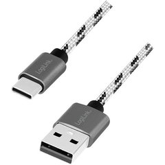 Cablu alimentare si date LOGILINK, pentru smartphone, USB 2.0 (T) la USB 2.0 Type-C (T), set de 3 cabluri: 0.5/1/2m, premium, cablu cu impletire din nylon, dublu ecranare (Alb/Negru), LogiLink Cablu alimentare si date LOGILINK, pentru smartphone, USB 2.0 (T) la USB 2.0 Type-C (T), set de 3 cabluri: 0.5/1/2m, premium, cablu cu impletire din nylon, dublu ecranare (Alb/Negru), LogiLink