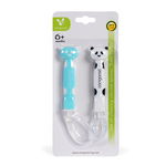 Set 2 linguri din silicon Cangaroo Panda pink, blue, Cangaroo