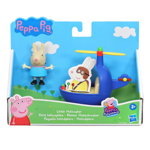 Set figurina si elicopter, Peppa Pig, Little Helicopter, F2742, Peppa Pig