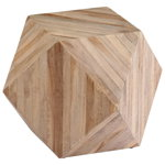 Masă laterală, 40 x 40 x 40 cm, lemn de tec reciclat