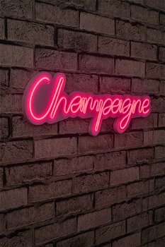 Decoratiune luminoasa LED, Champagne, Benzi flexibile de neon, DC 12 V, Roz, Neon Graph