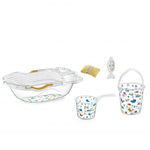 Set cadita de baie cu 6 piese BabyJem (Culoare: Bleu), BABYJEM