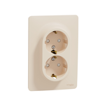 Priza Dubla Noua Unica 2P 16A Crem NU206744, Schneider Electric - Schneider