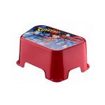 Scaun inaltator pentru copii, tip taburet din plastic, superman tp 548-51, tuffex, dimensiuni 21x32x15 cm, rosu