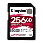Card memorie Kingston SDXC Canvas React Plus Clasa 10 UHS-II 256GB, Kingston