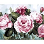 Picturi pe numere Flori, 40x50 cm, Buchet de Trandafiri Roz, PDP3651, Criando