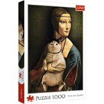 Puzzle Doamna cu pisica 1000 de piese, Trefl