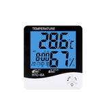 Termometru HTC 8A, Display LCD, iluminare albastra, Negru