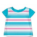 Bluza cu filtru UV iPlay Aqua Pink Stripes 6 luni