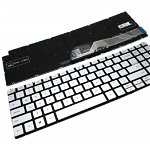 Tastatura Dell Inspiron 15 5593 Argintie iluminata backlit, Dell